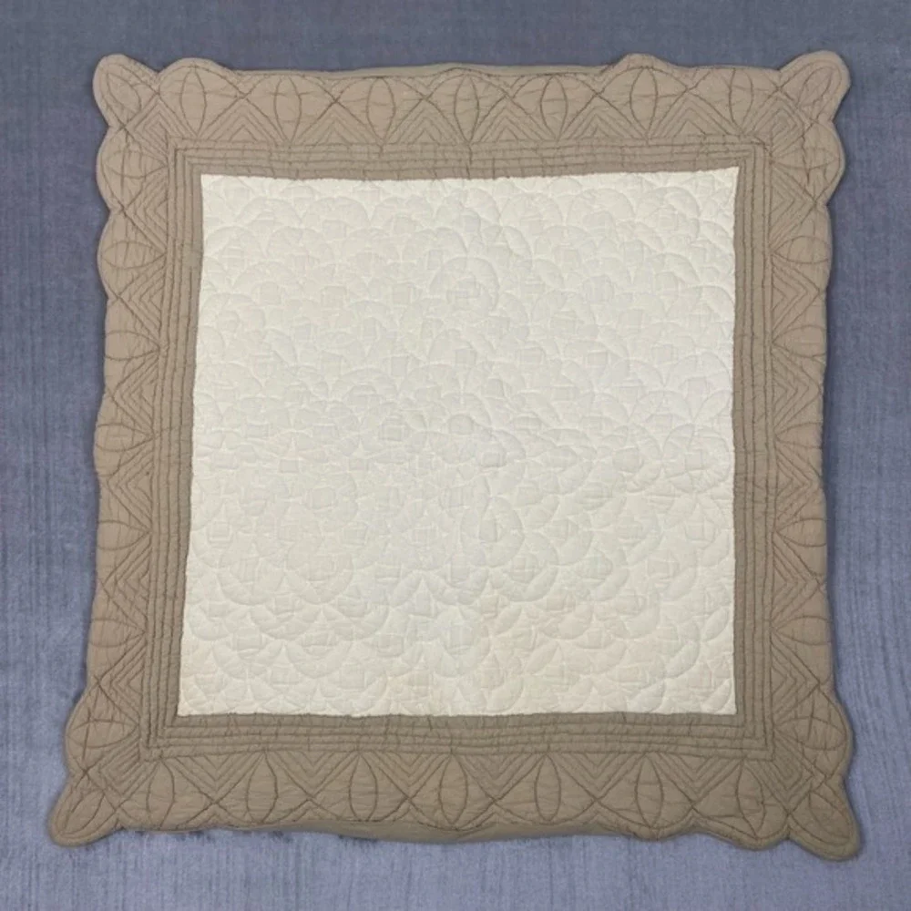 Restoration Hardware Euro Sham 26x26 Shabby Chic Boutis Quilted Cotton‎ India